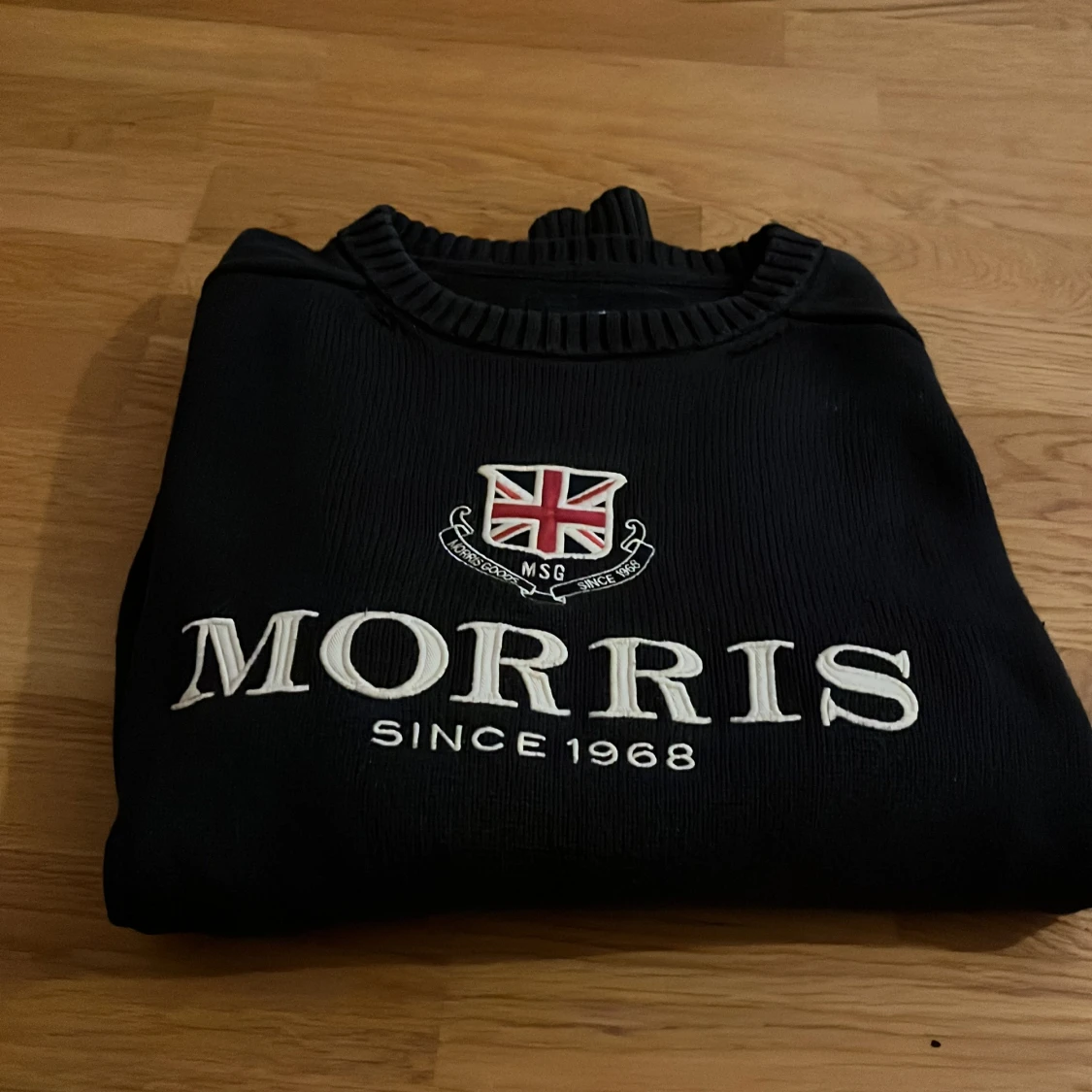 Stickad Morris tröja mörkblå - 1