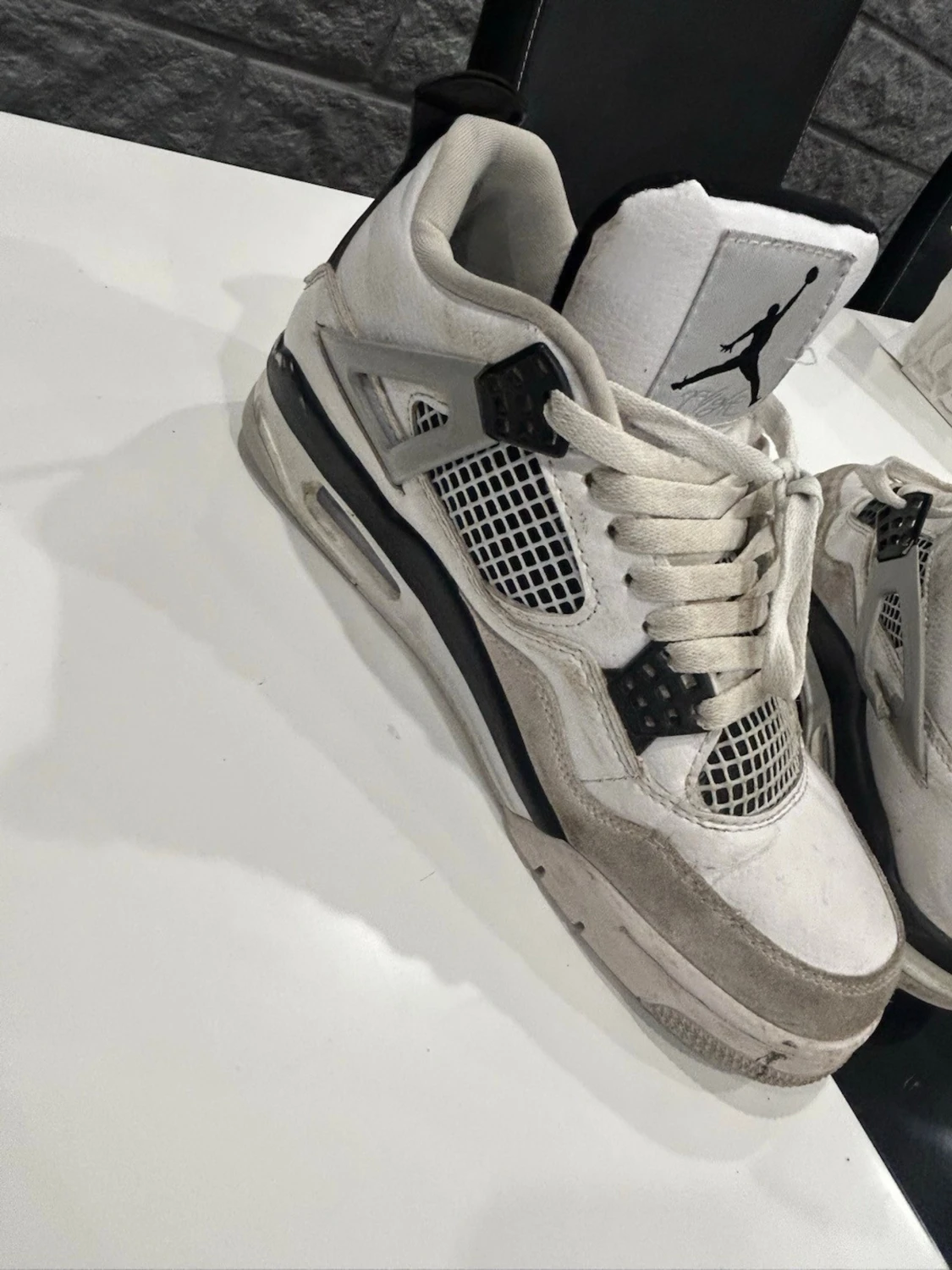 Nike Air Jordan 4 Retro Vit/Svart - 2