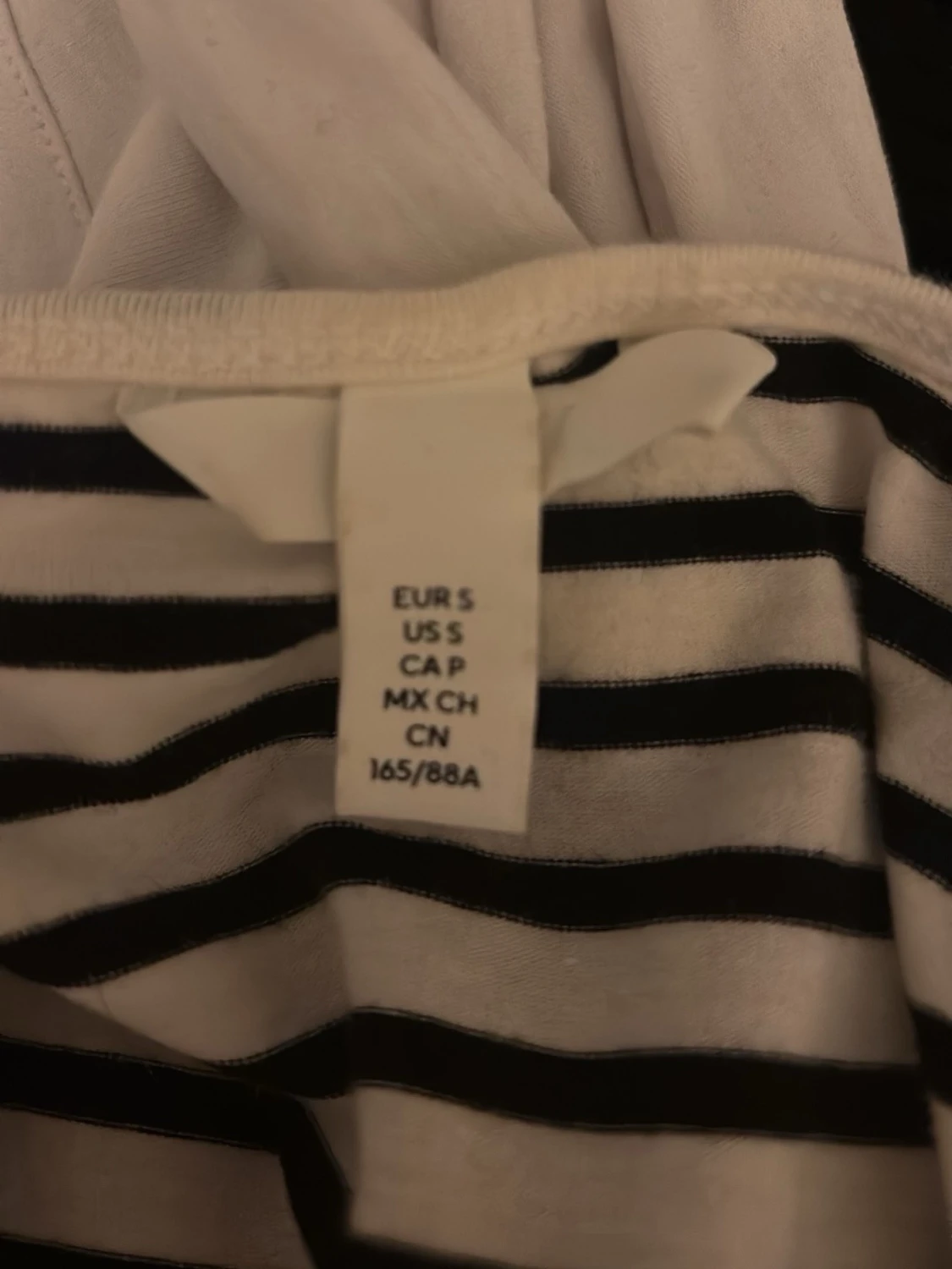 Randig långärmad topp i bomull - 1