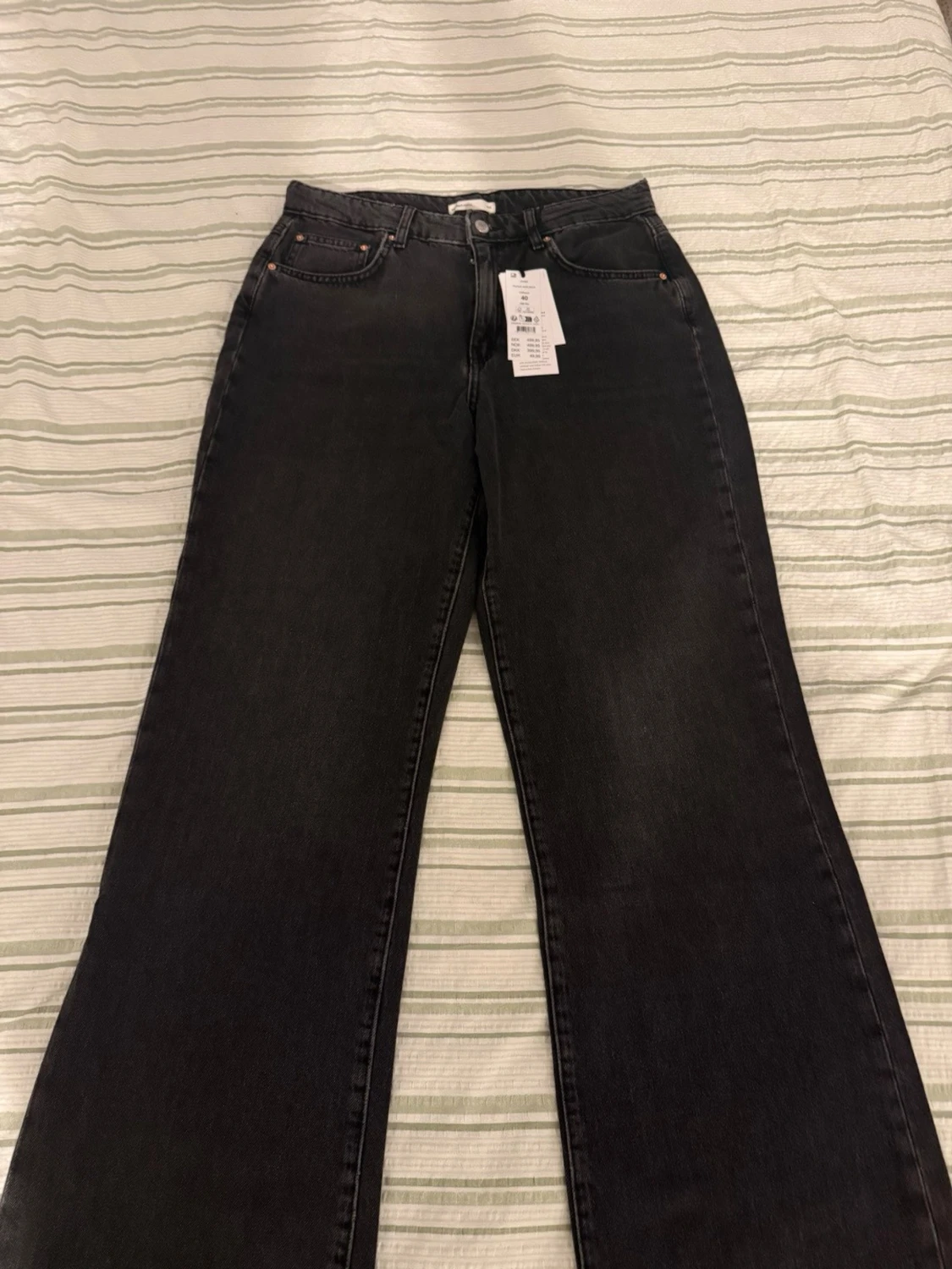 Svarta wide jeans med hög midja