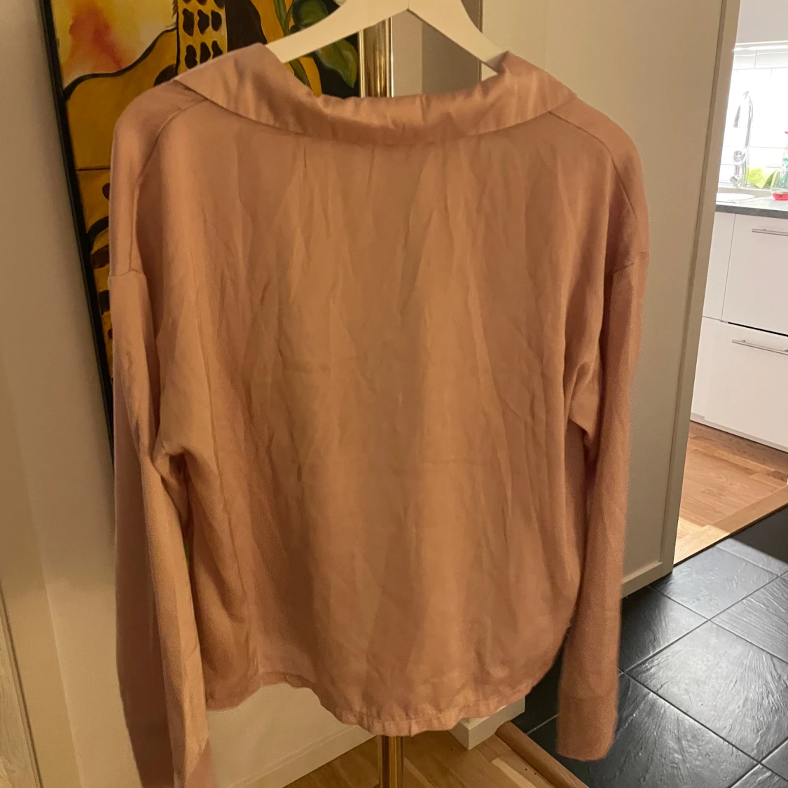 Rosa satinpyjamas - 2