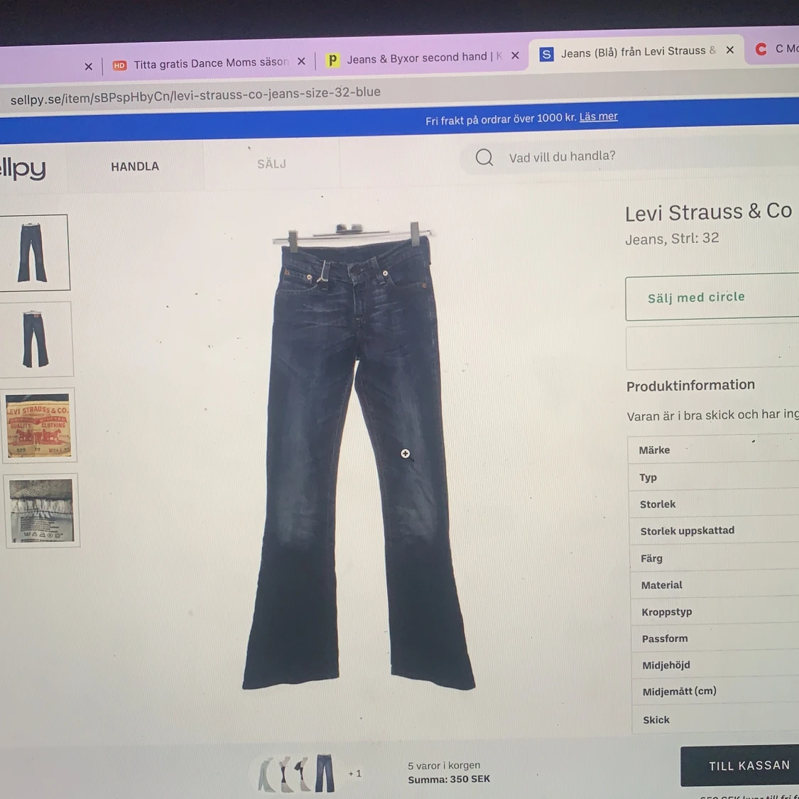 Jötte fina jeans från Levis