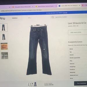 Jötte fina jeans från Levis - Säljer mina jötte fina Levis byxor som är köpa på sellpy, säljer pågrund av att dem inte passa så bra. Jätte bra skick och passar med en gullig topp eller tjocktröja 💗 frakten är mellan 66-79kr och köparen står för dem💗 kom provat för frpgor eller bilder på. Köpte för 250kr och sälje för 175kr💗