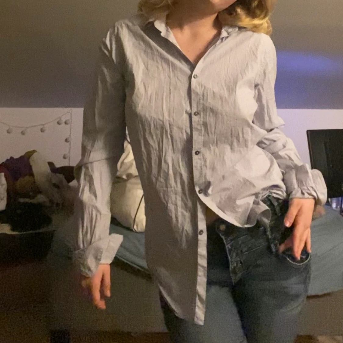 Ljusblå skjorta  - 90