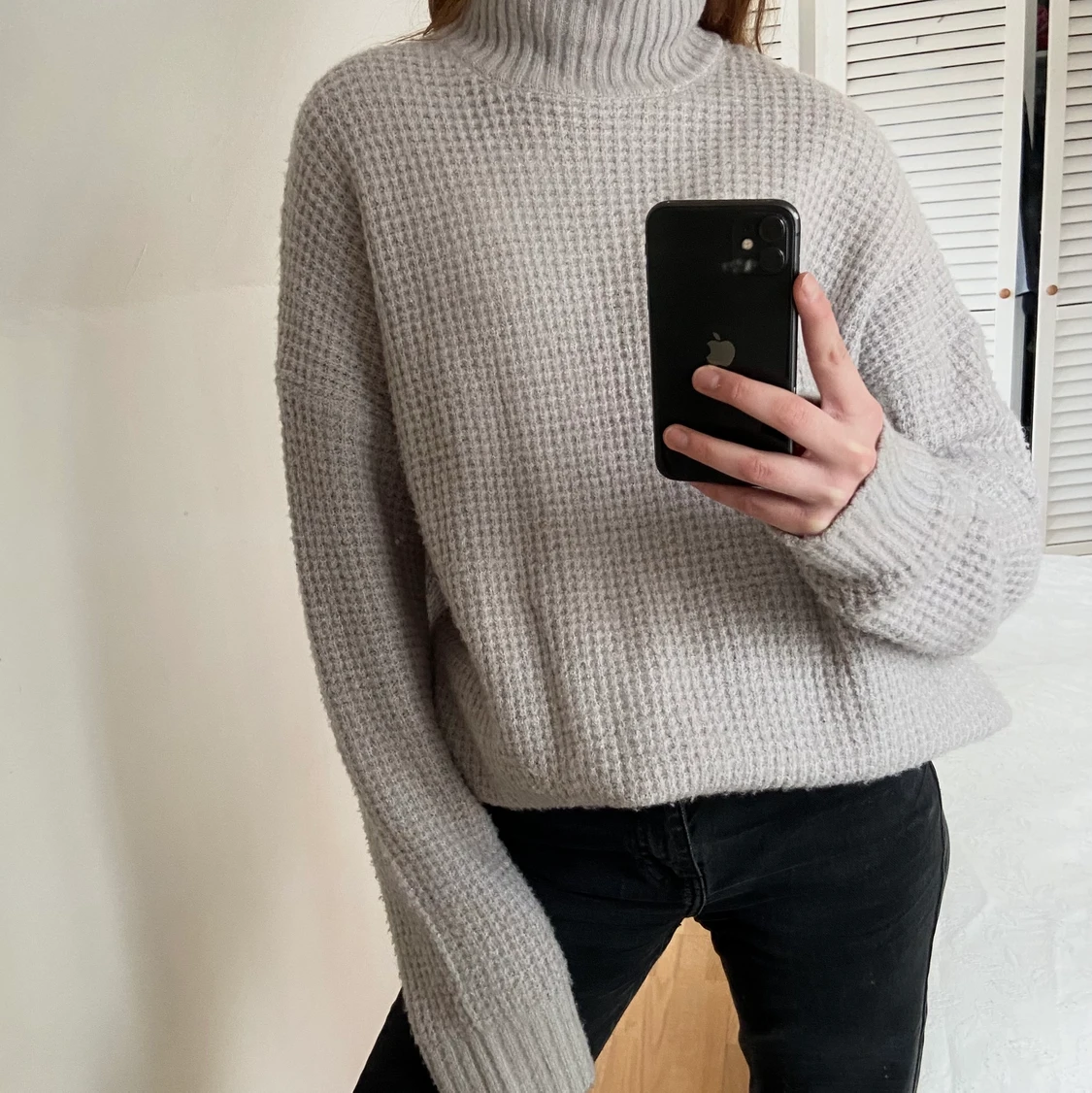 stickad klänning i storlek S