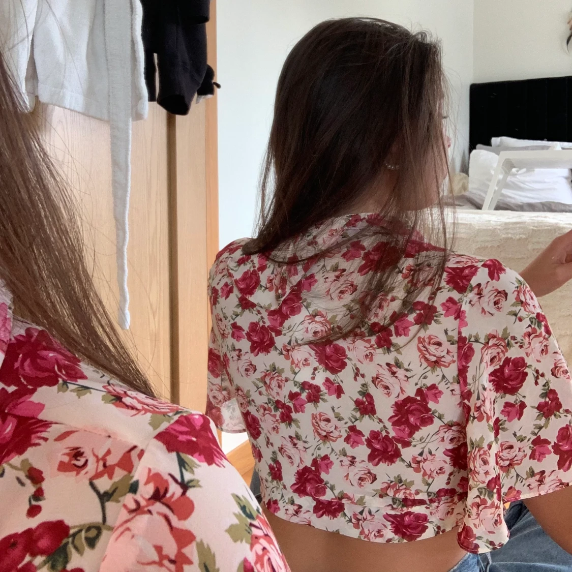 Söt blommig topp - 90