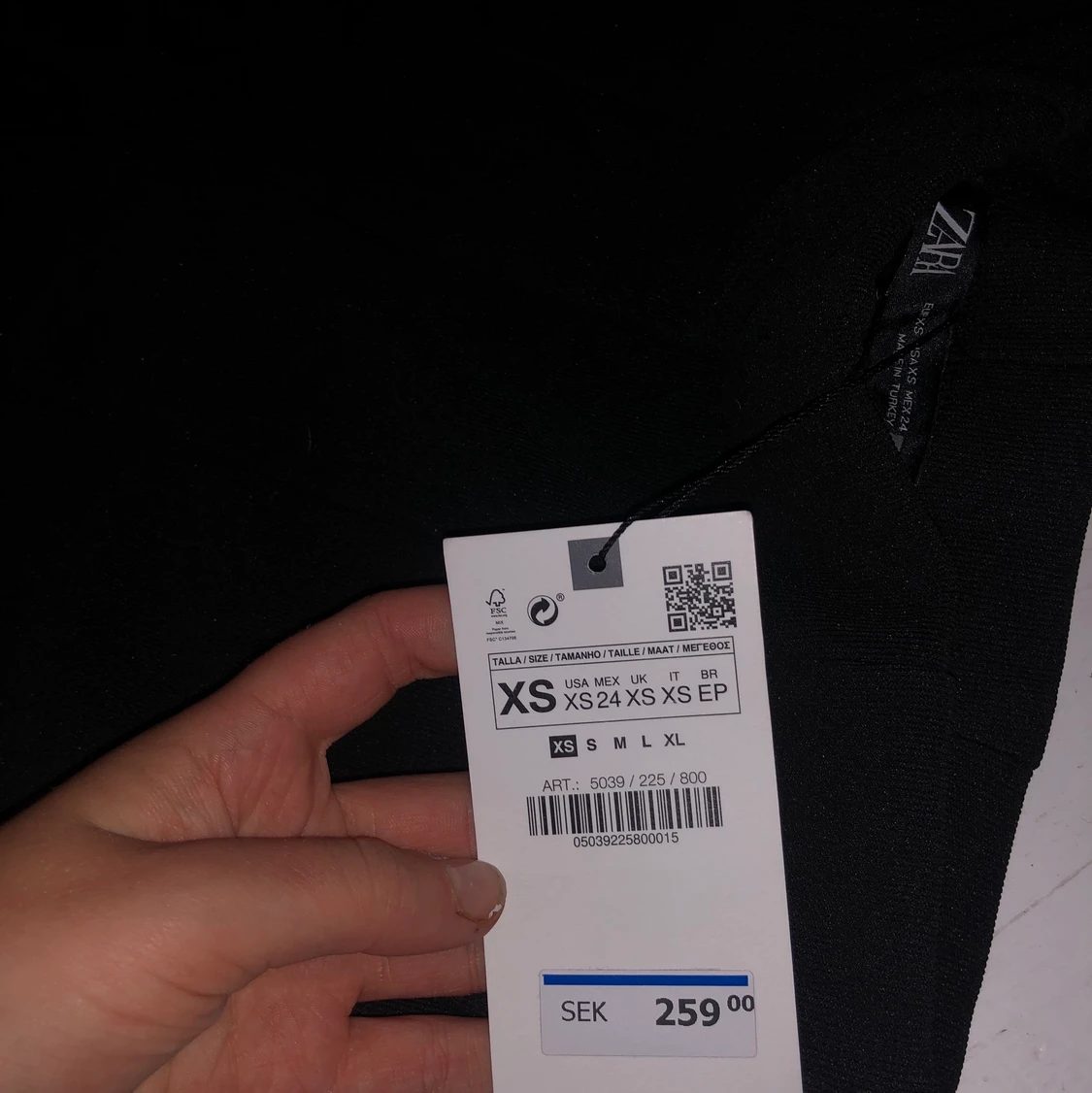 ZARA RIBBED LEGGINGS med slits stl xs  - 90