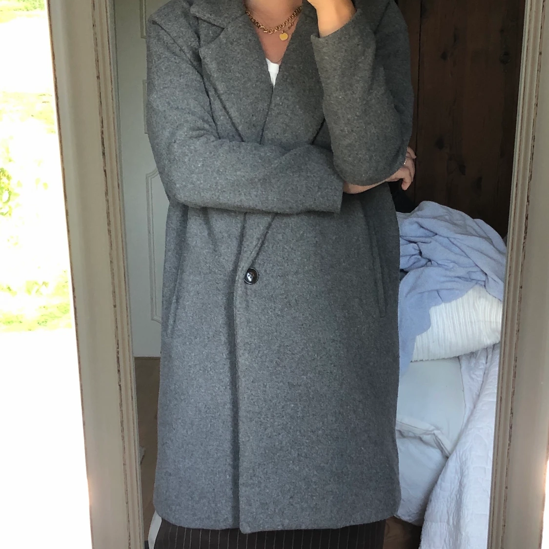 Grå höst-kappa - 90