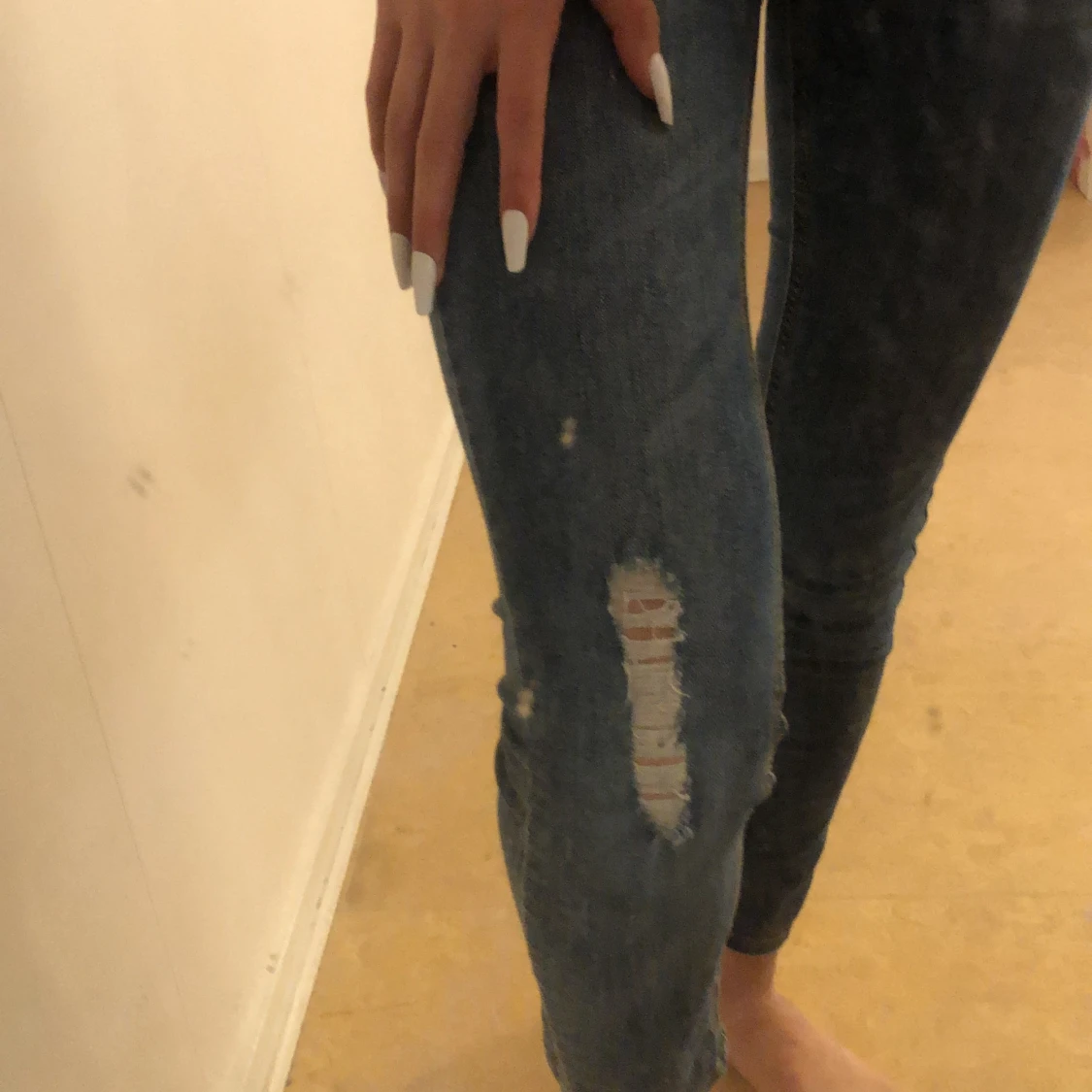 Blå jeans storlek 152 - 91