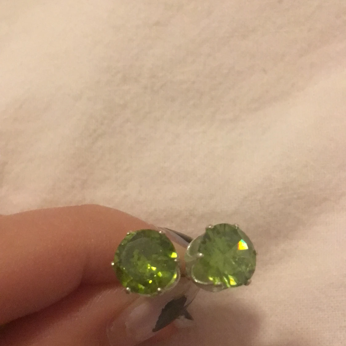 Gröna söta diamantformade örhängen - 91