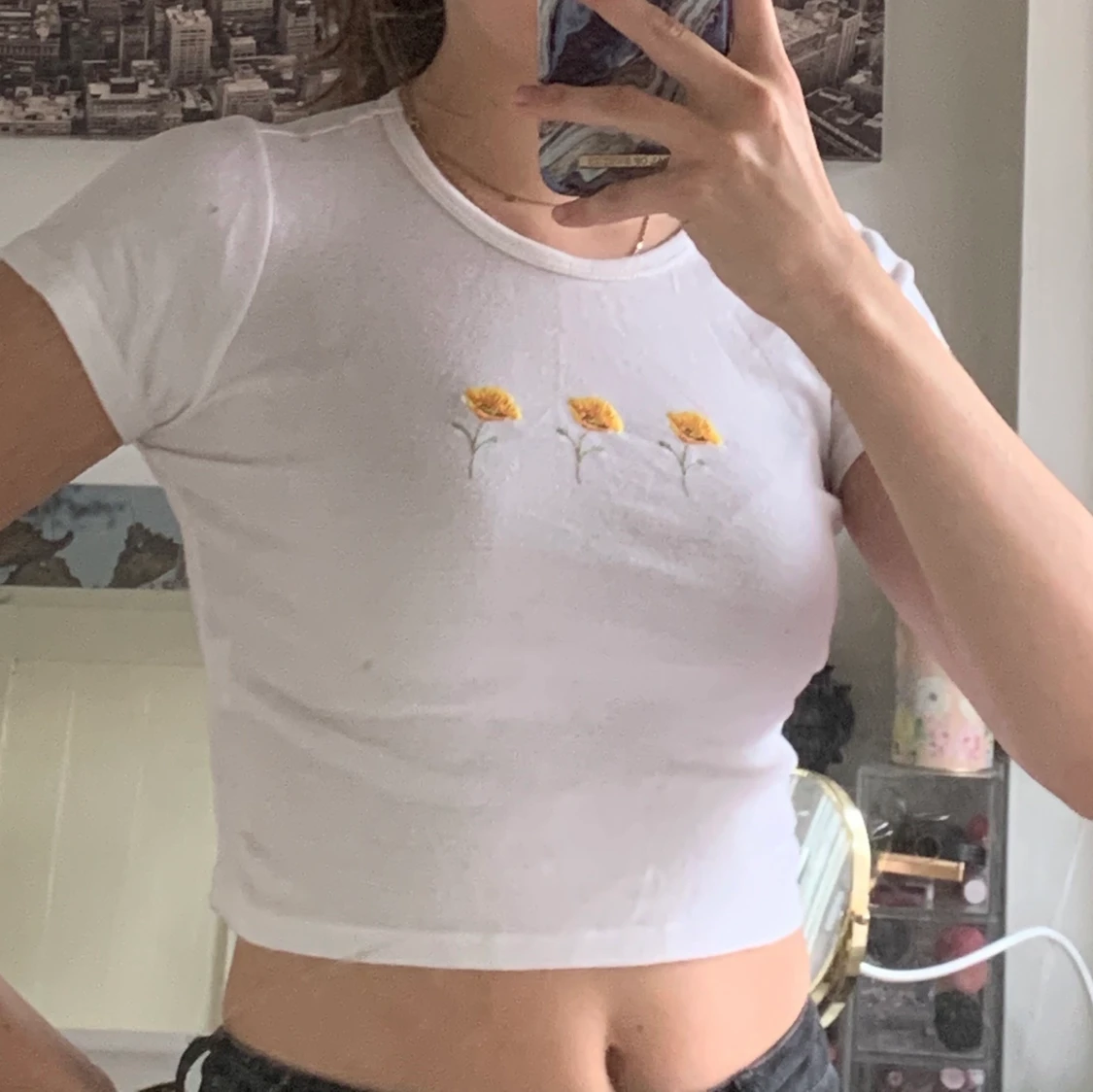 Blommig Brandy melville t-shirt