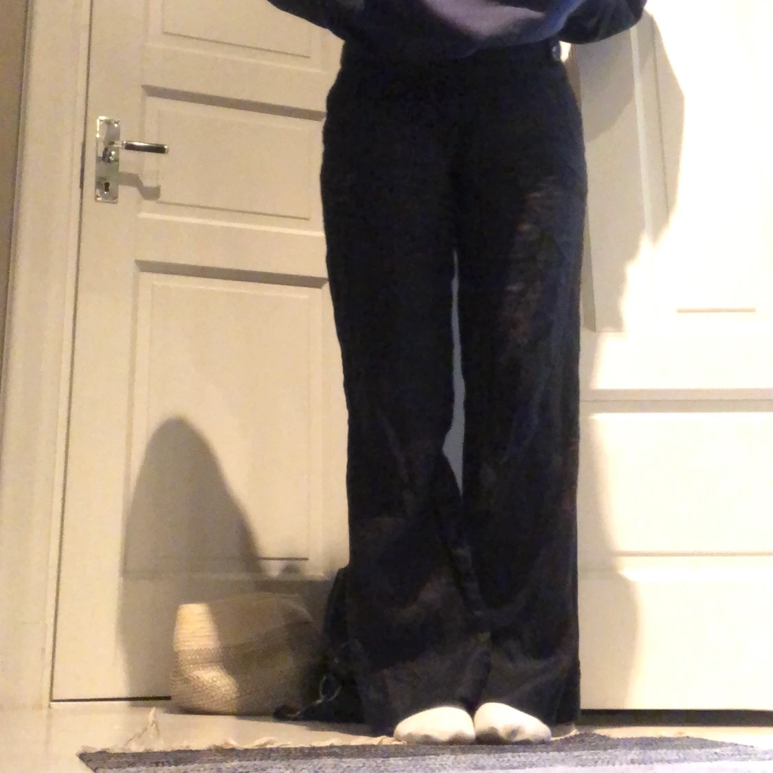 Svarta linnebyxor  - 90