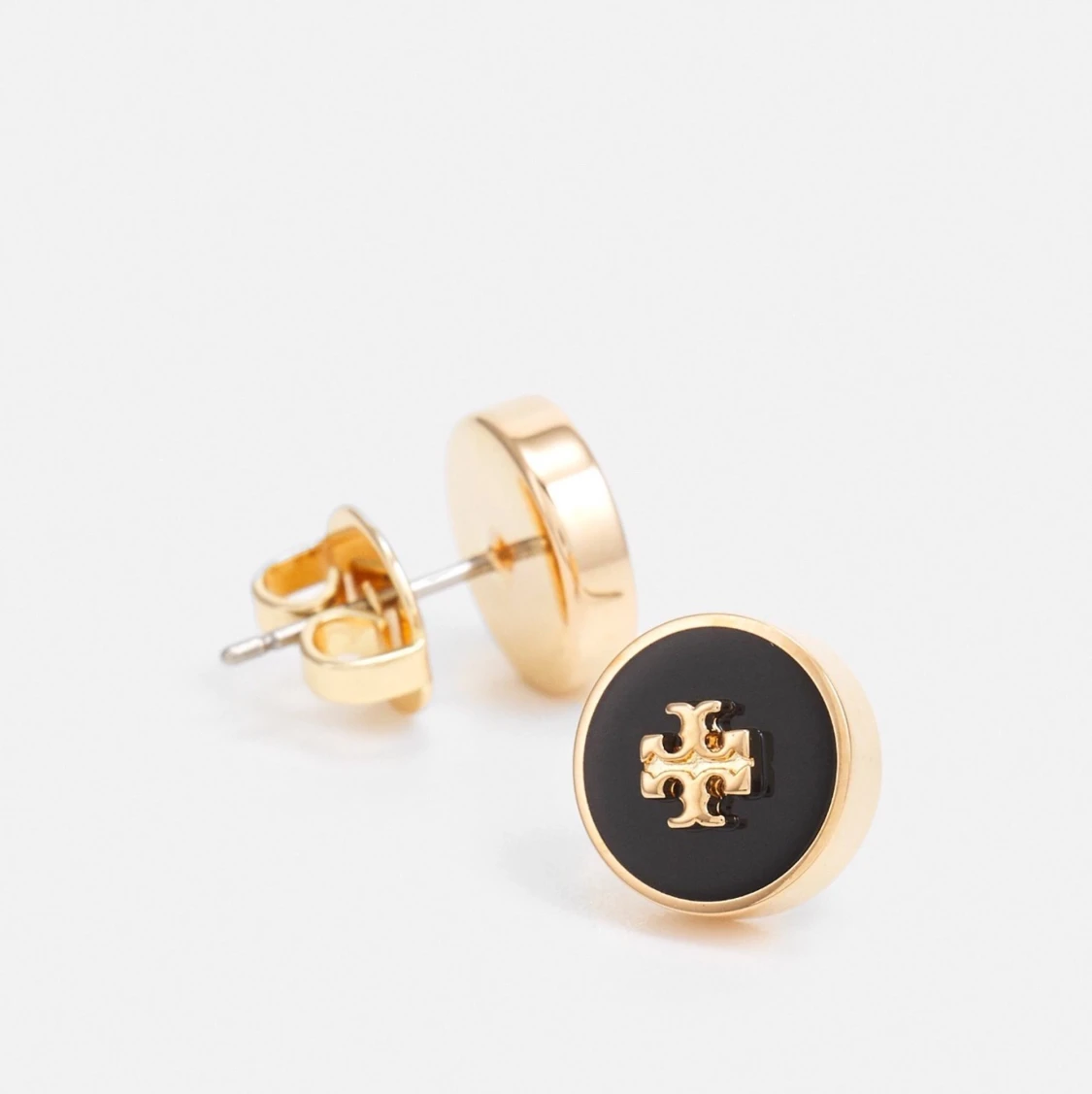 Black and Gold Tory Burch Earrings 
