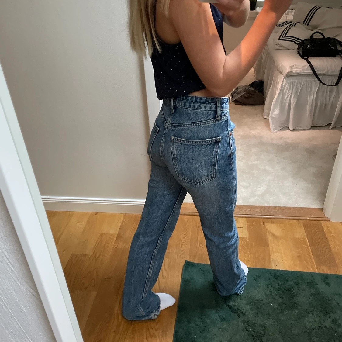 Raka blå jeans - 91