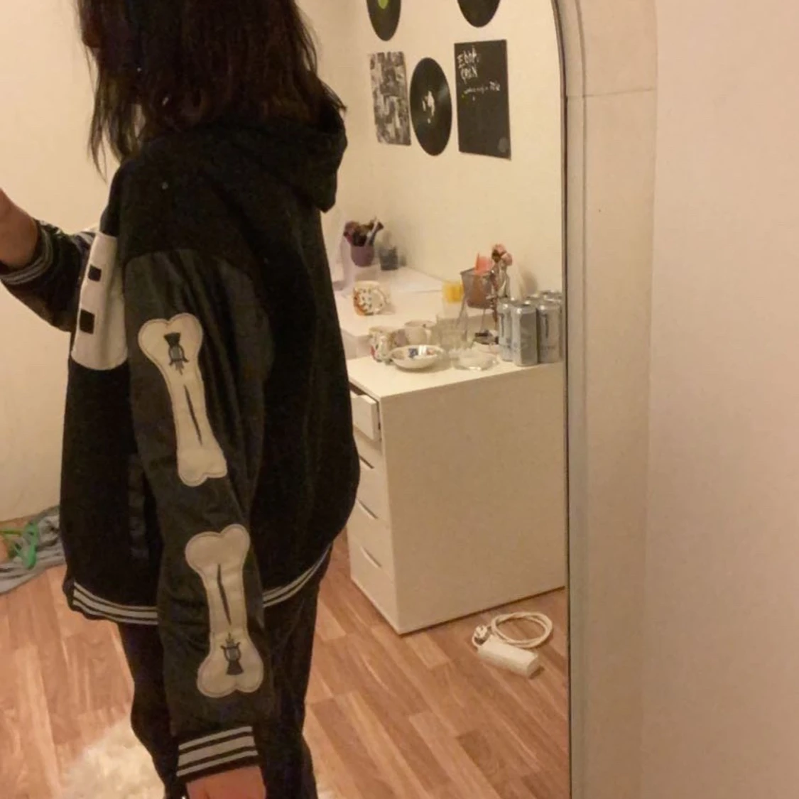 Svart baseball jacka - 90