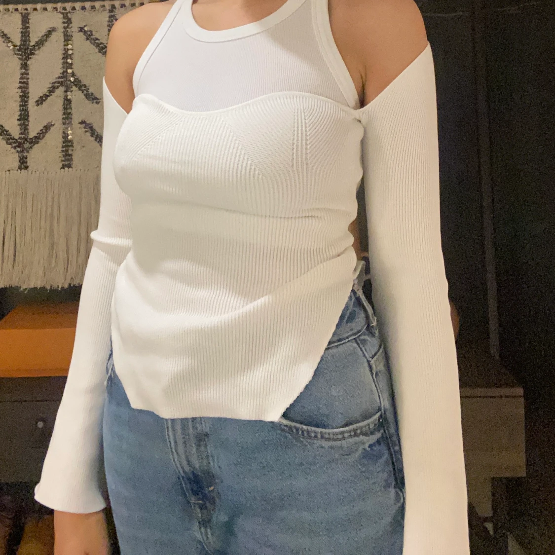 Off shoulder tröja - 90