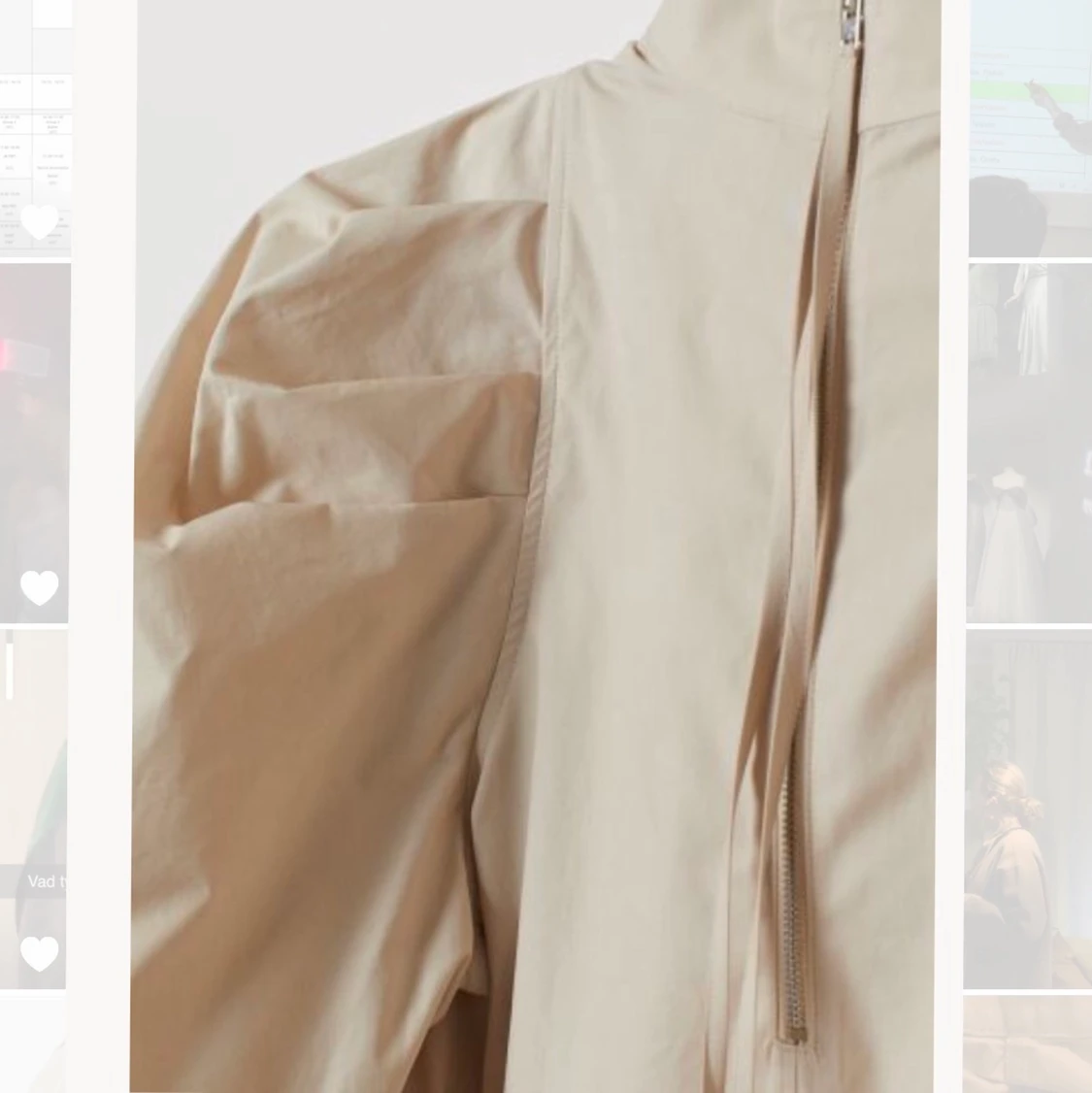 Blus med puffärm  - 90