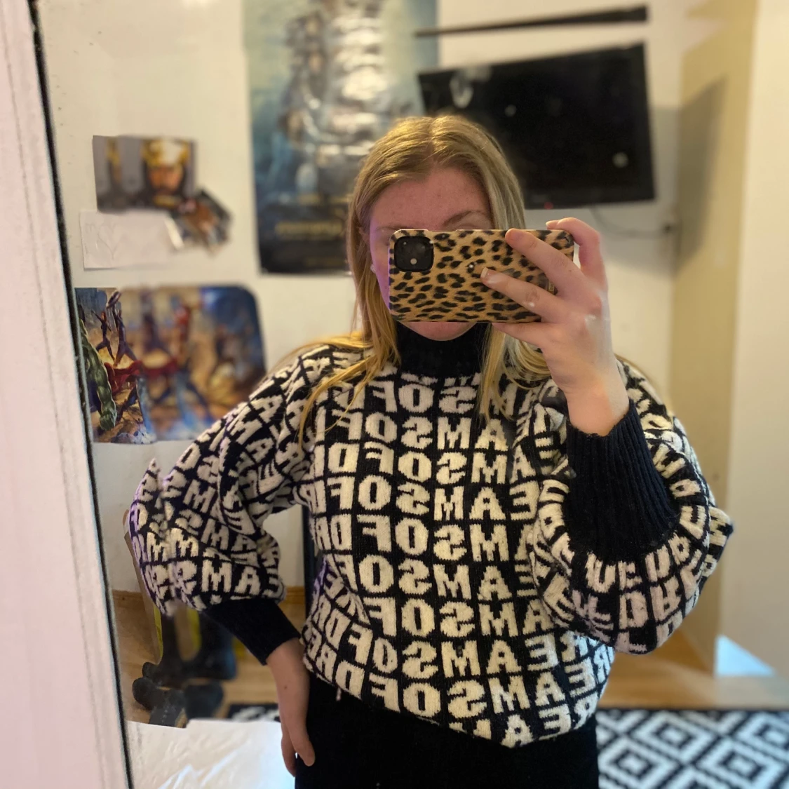 Supermysig stickad tröja!