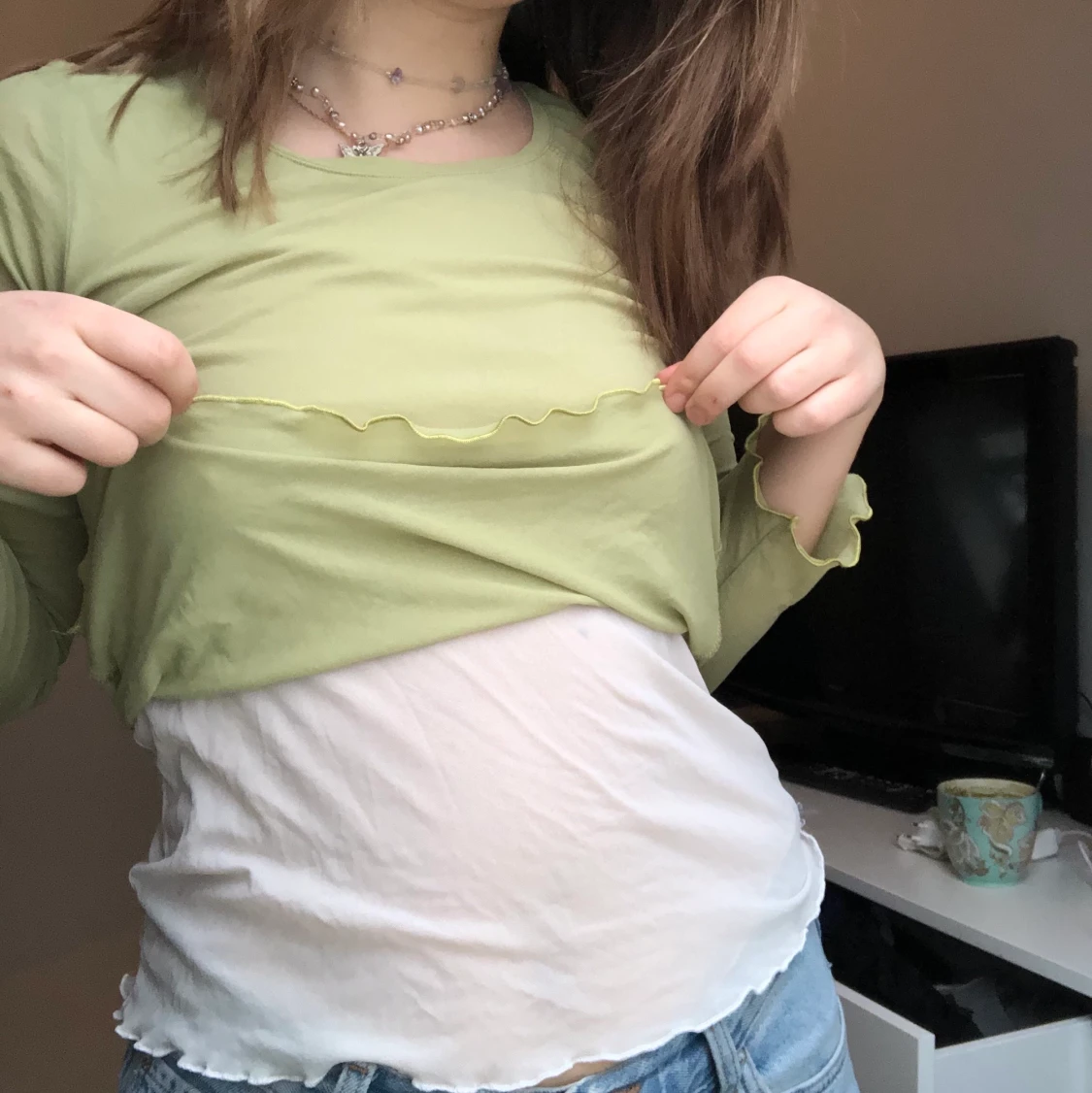 Grön meshtröja🥰 - 90