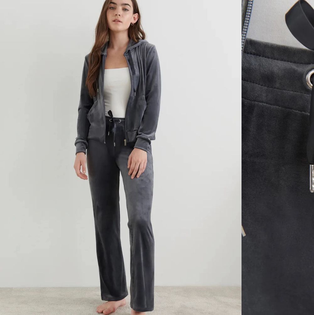 Ett grått mjukis set från Gina Tricot. Storlek XS på både koftan & byxorna. Bra skick, knappt använda. Om ni vill ha egna bilder så skickar jag det till er i chatten! ☺️ Säljer båda delarna för 280kr (frakten är inräknad i priset) . Tröjor & Koftor.