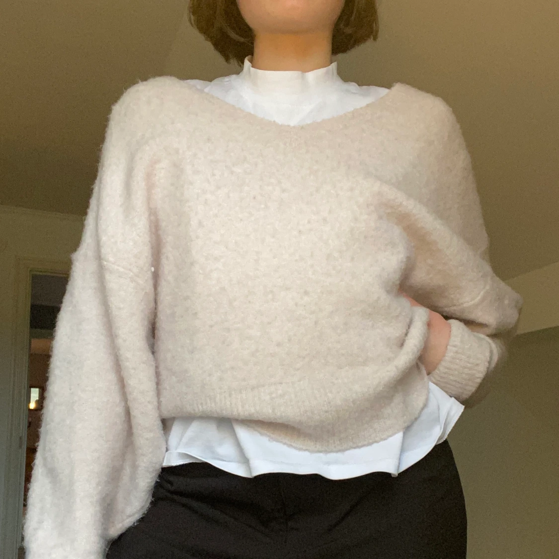 Stickad tröja strl S