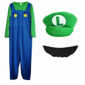 Luigi dräckt - Säljer denna Luigi dräkten. Aldrig använd, har bara tagit ur den ur paketet för att kolla på den, så den är i nyskick. Bra kvalite. Det som ingår är dräkten, mössan och mustaschen. Herr storlek s. Köpt för runt 400kr säljer för 200kr + frakten