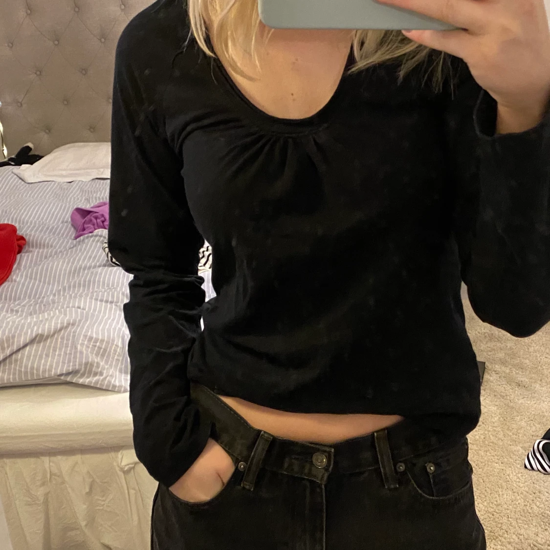 Svart långärmad tröja