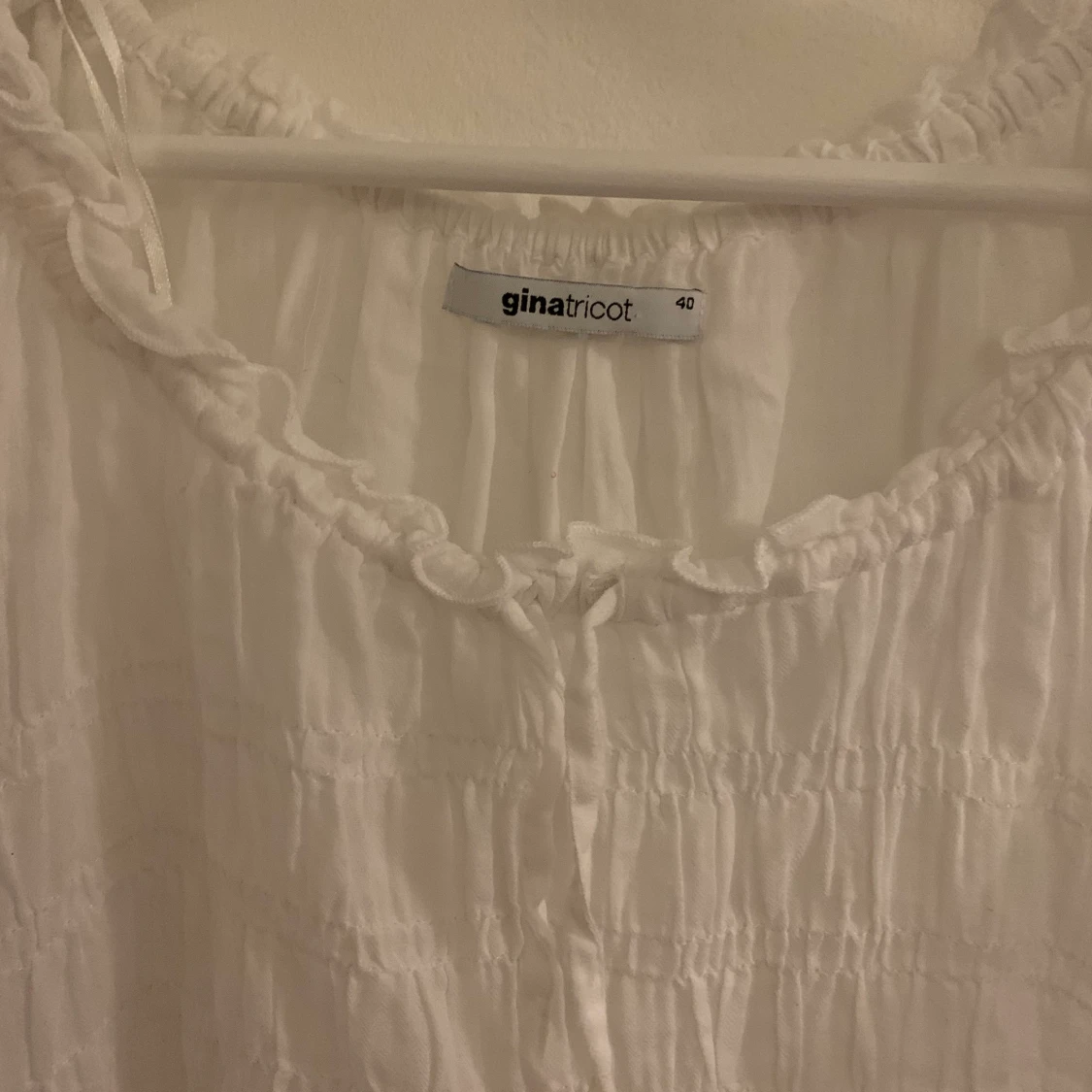 Vit milkmaid klänning - 90