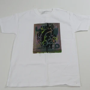 Lila & blå screentryck - Handgjord screentryck t-shirt. Frakt: 48kr