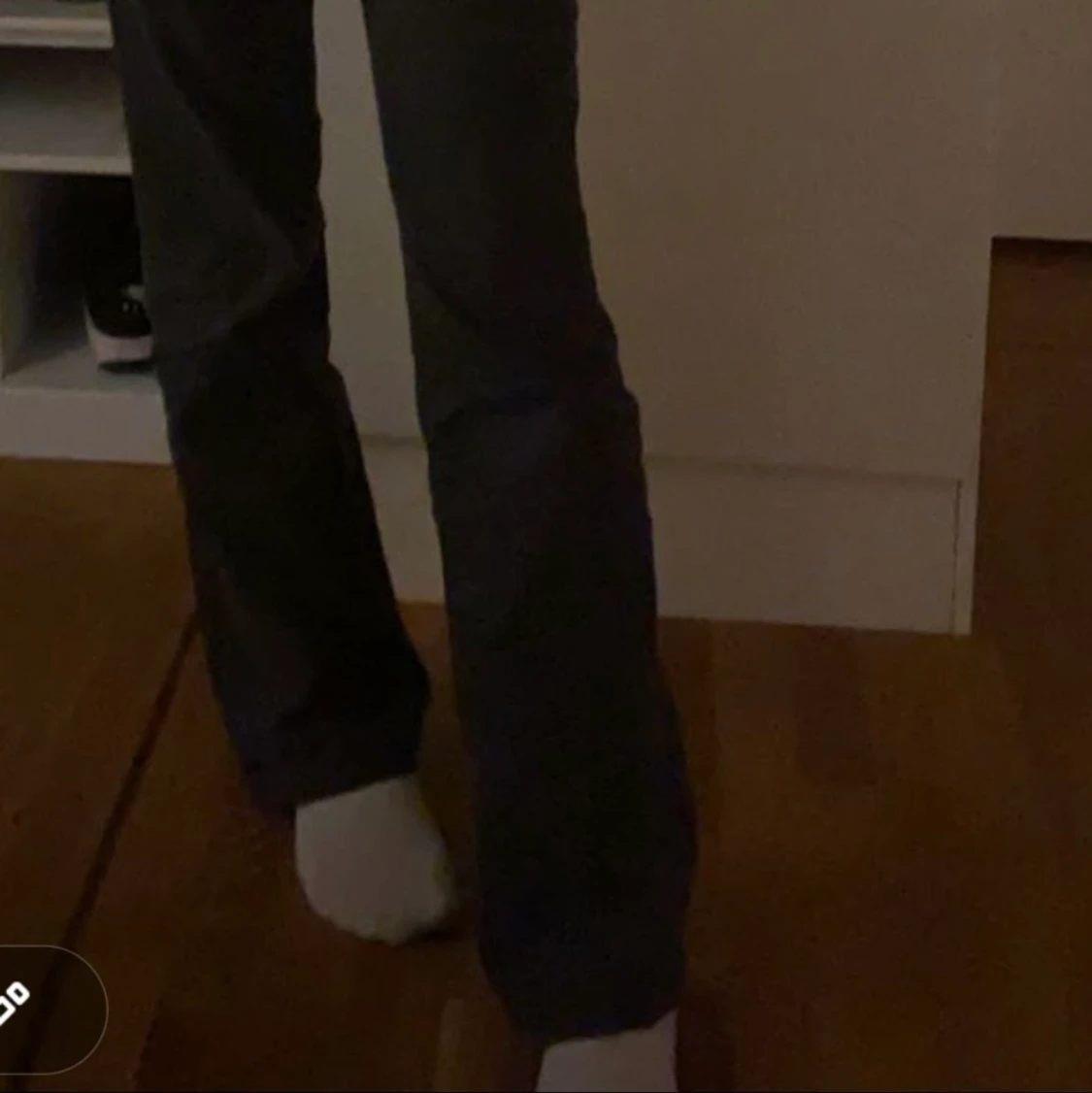 Gråa lågmidjade jeans - 90