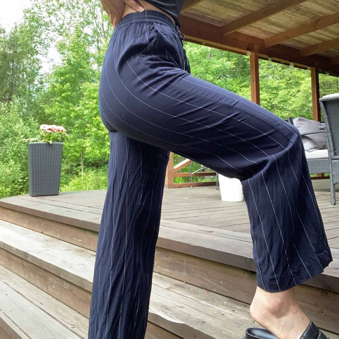 Marinblå byxor - 91