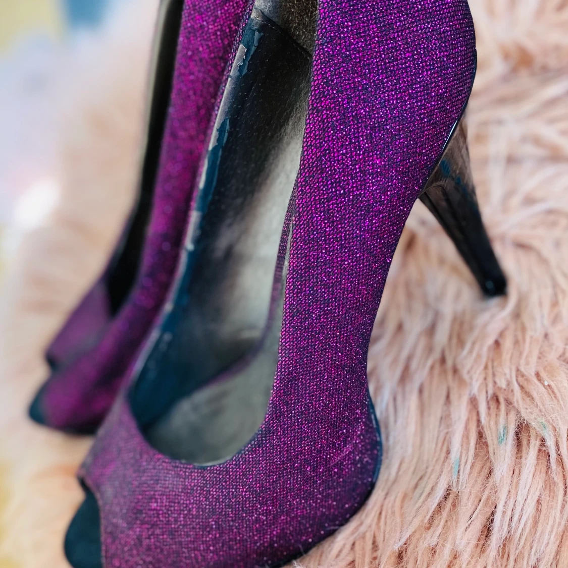 Purple sparkle High heels 