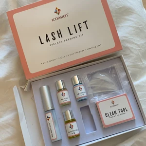 Lashlift kit - Vissa är använda och viss oöppnade, men finns kvar för att göra lashlift eller browlift, (cleanser är slut, men det är bara som en rengöring som man tar sist. Inget som behövs) 