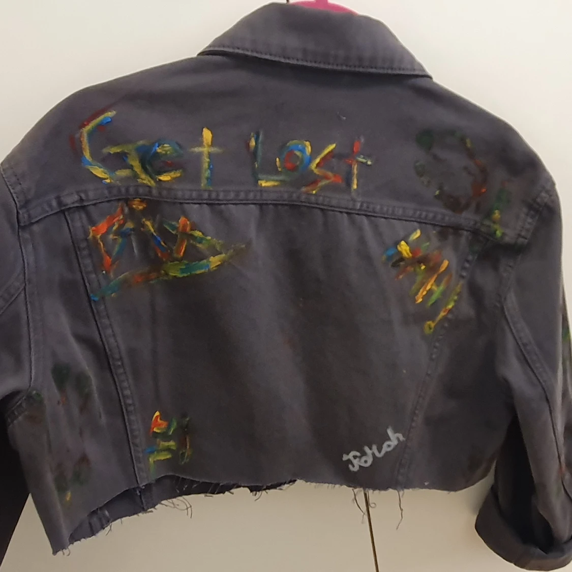 Denim art jacket xs från Hm