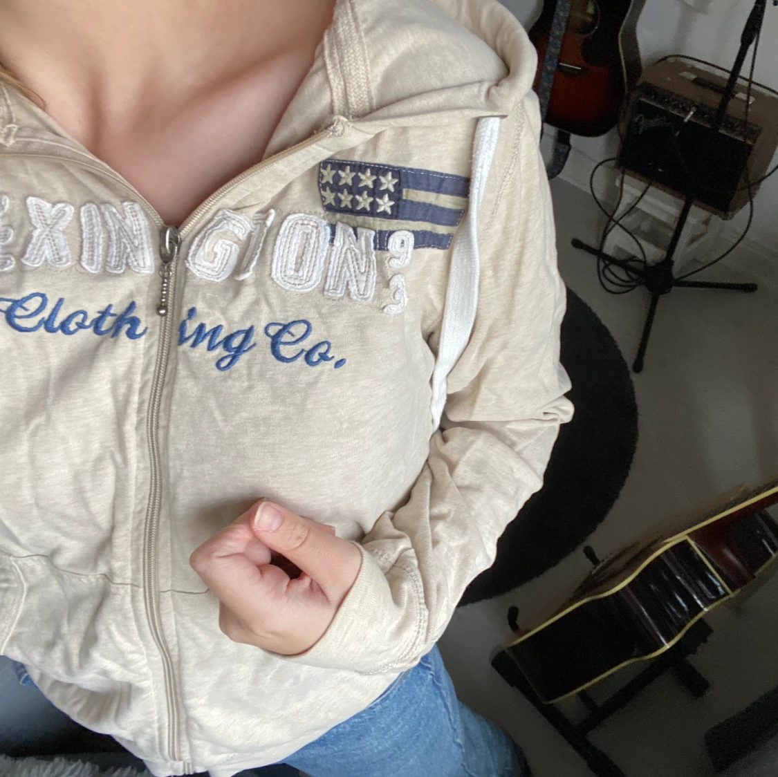 Beige hoodie från lexington  - 91