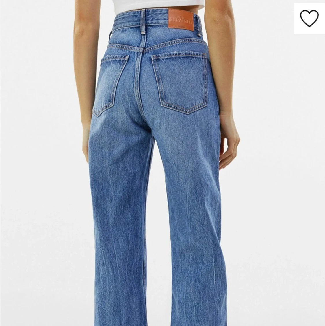 Bershka straight leg blå jeans - 91