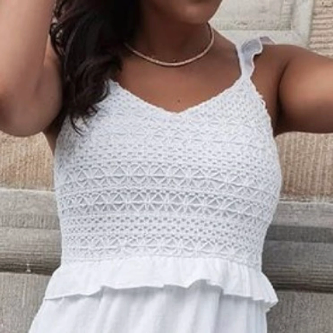 Vit klänning storlek M  - 91