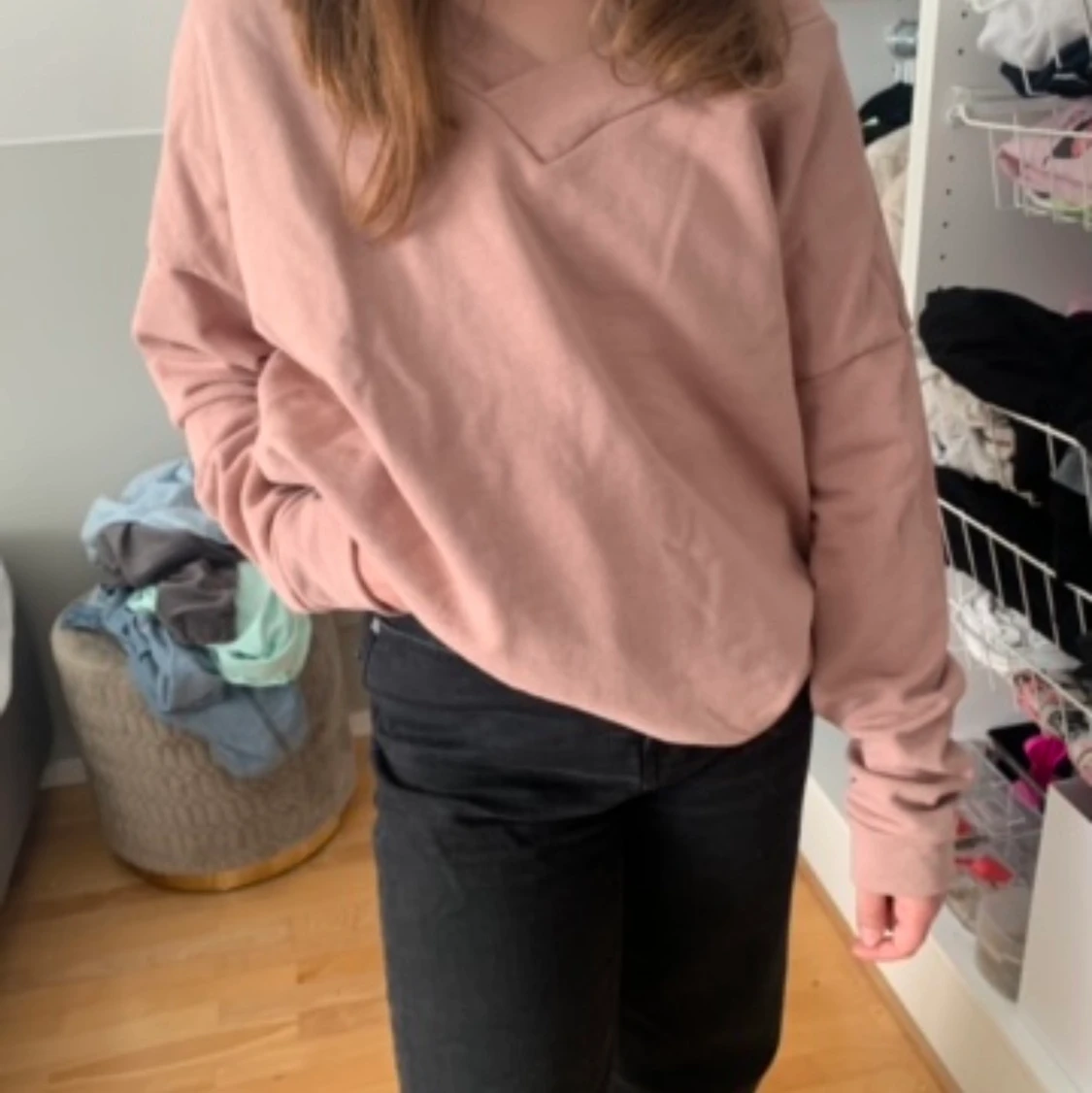 Rosa tjocktröja - 90