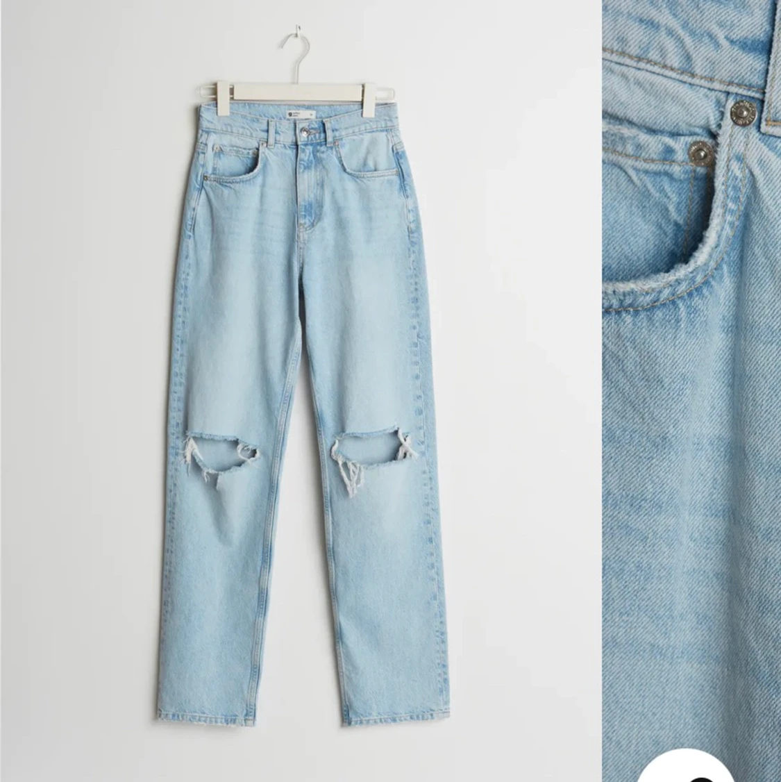 Utsvänga jeans med hål  - 90