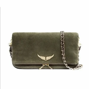 ZADIG & VOLTAIRE - Snygg ZADIG & VOLTAIRE Rock Suedei grön mocka och guldkjedja  ny pris 3500