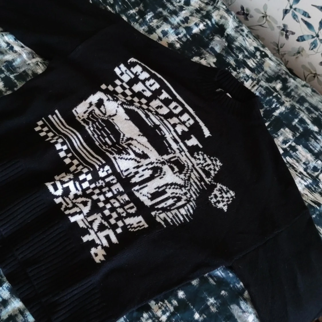 H&M sweater vitt print - 90