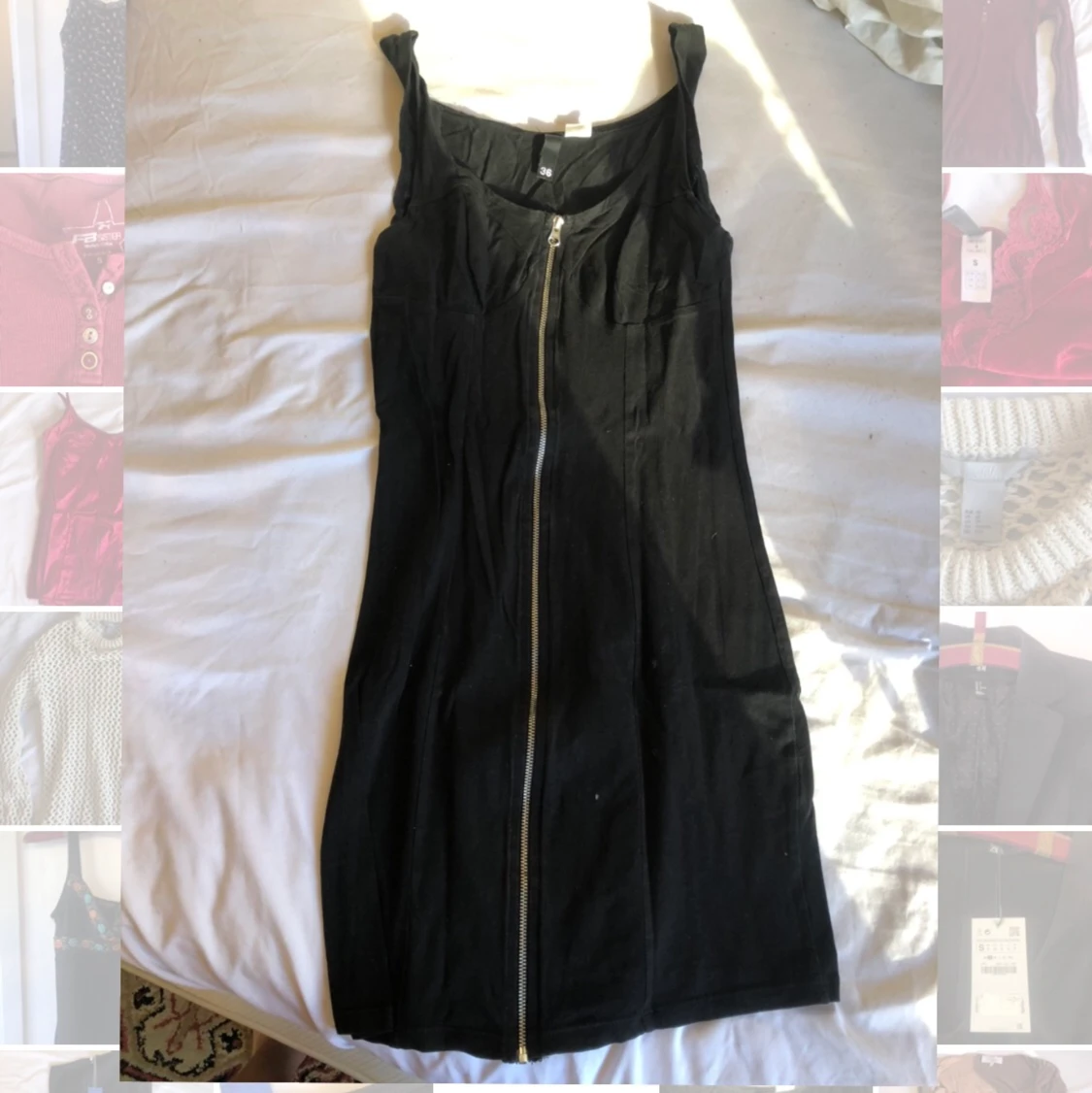 Svart klänning med dragkedja