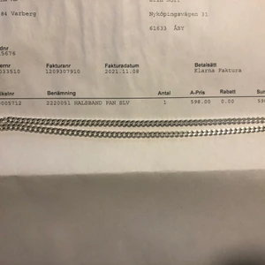 Silverkedia 30cm - Råka köpa en förliten silverkedia från guldfynd 30 cm . Passar både tjej och kille. En lite tunnare modell.  Köpt i november 2020 testad 1 gång. 