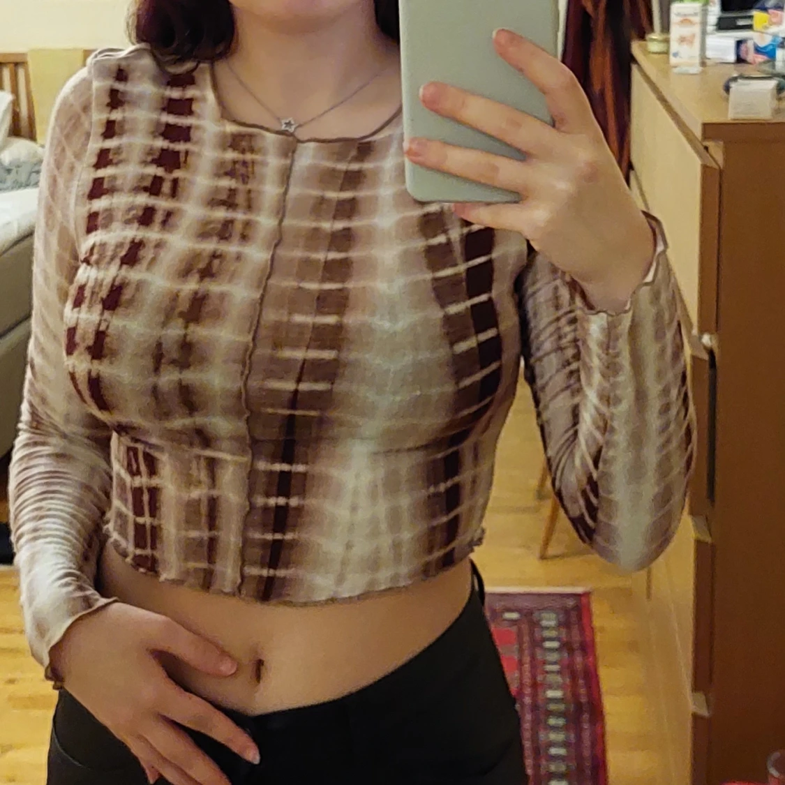 Trendy brown and White shirt - 90