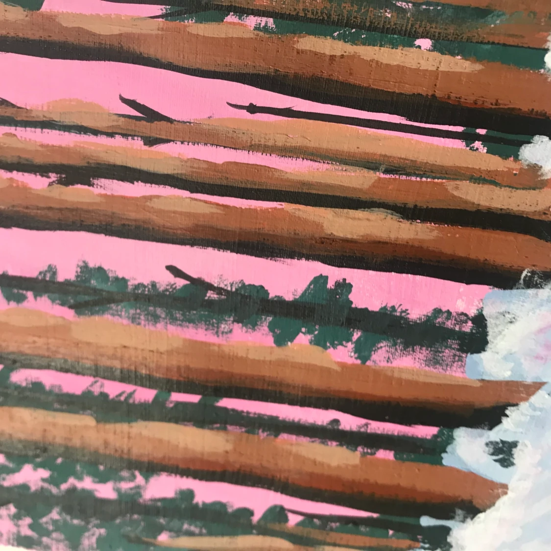 Tavla vinter skog - 91