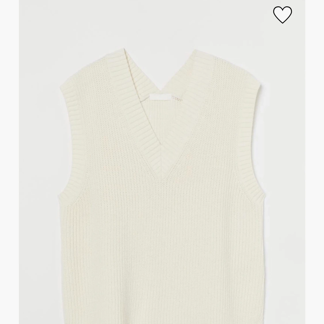 Vit stickad slipover/väst - 90