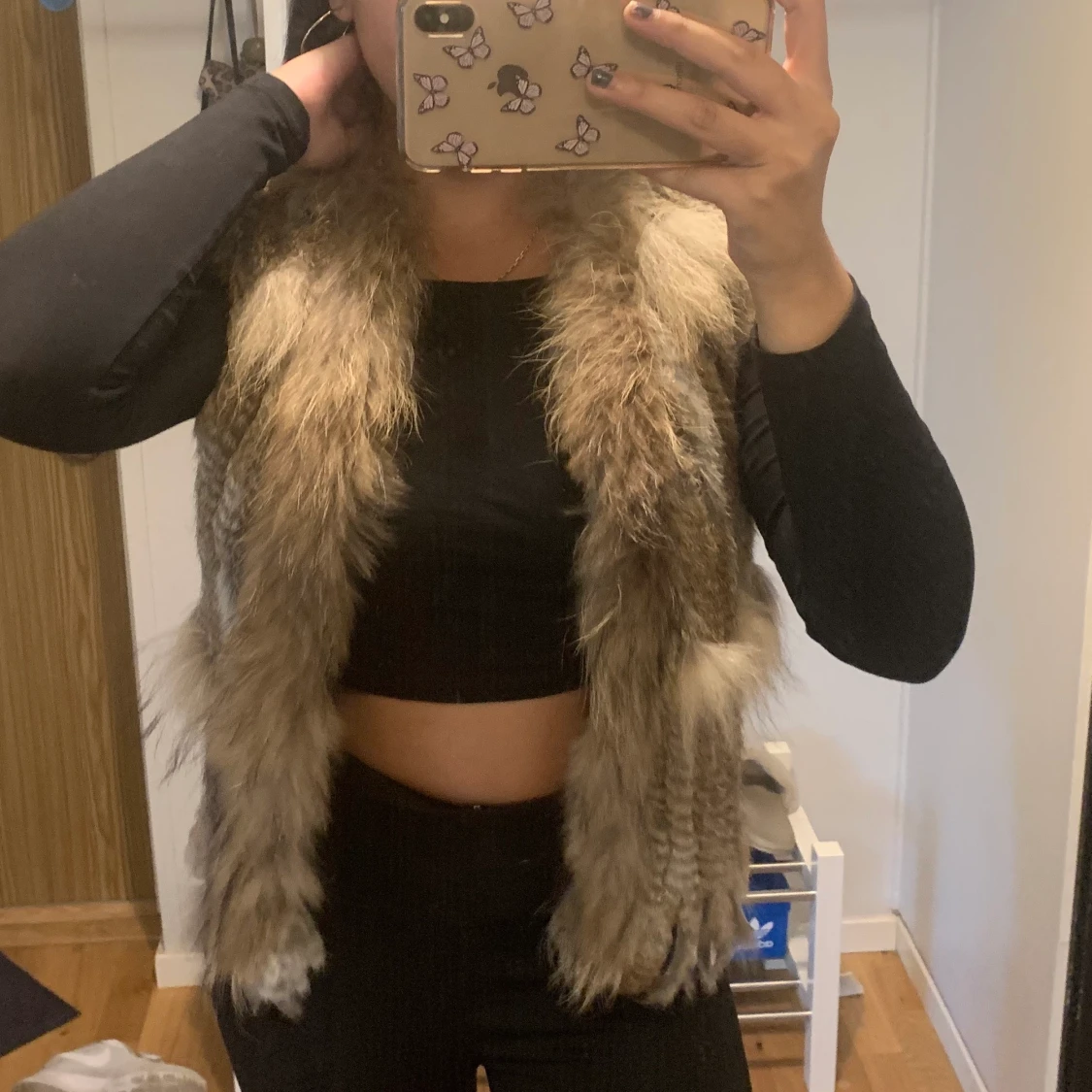 Hollies äkta päls väst