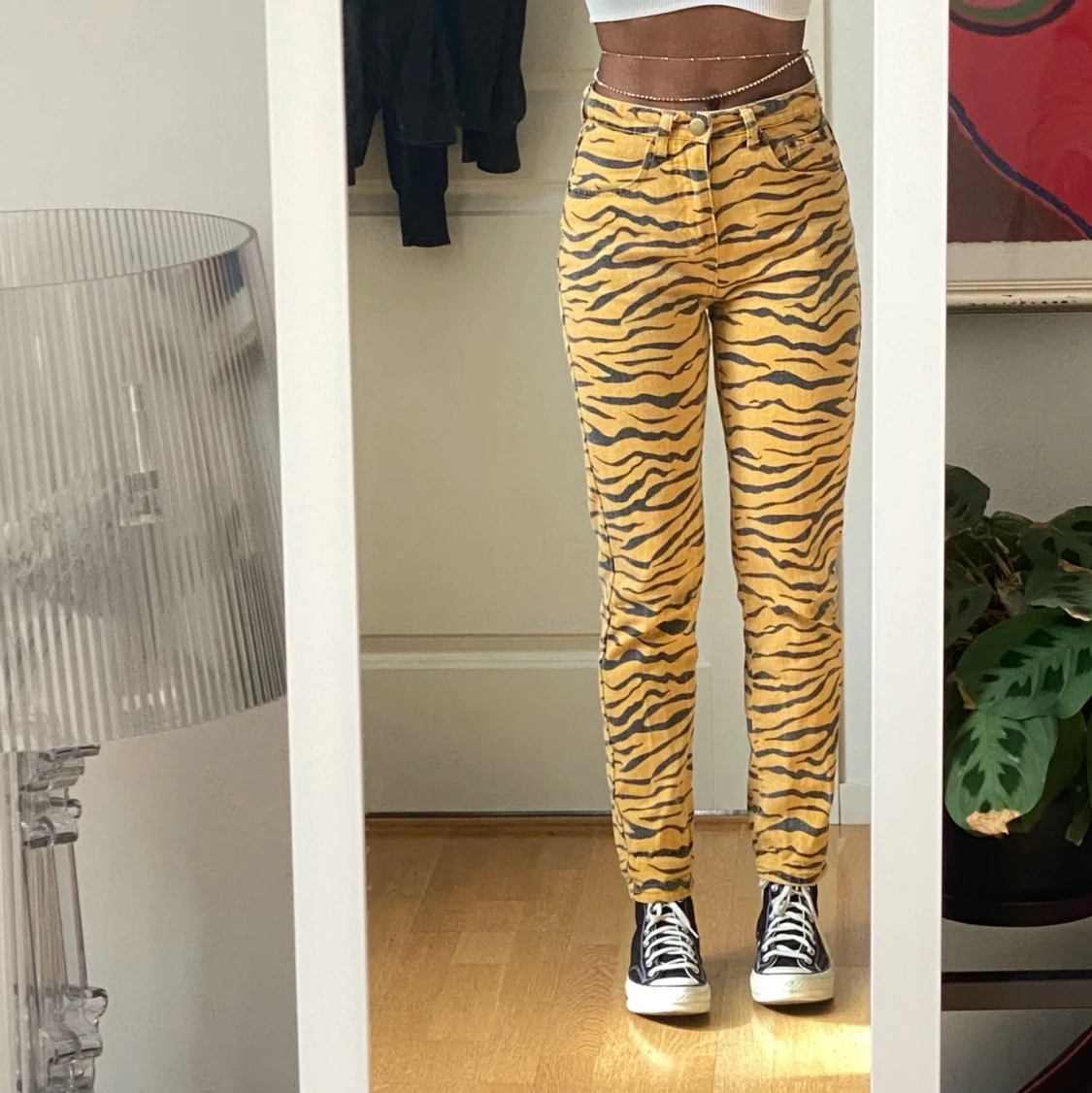 Zebra print jeans 