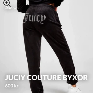 Juice couture byxor  - Säljer mina juciy couture på grund av att de är lite förstora för mig. Helt som nya, inte trasiga någonstans och dragkedjorna funkar. Super snygga!💞