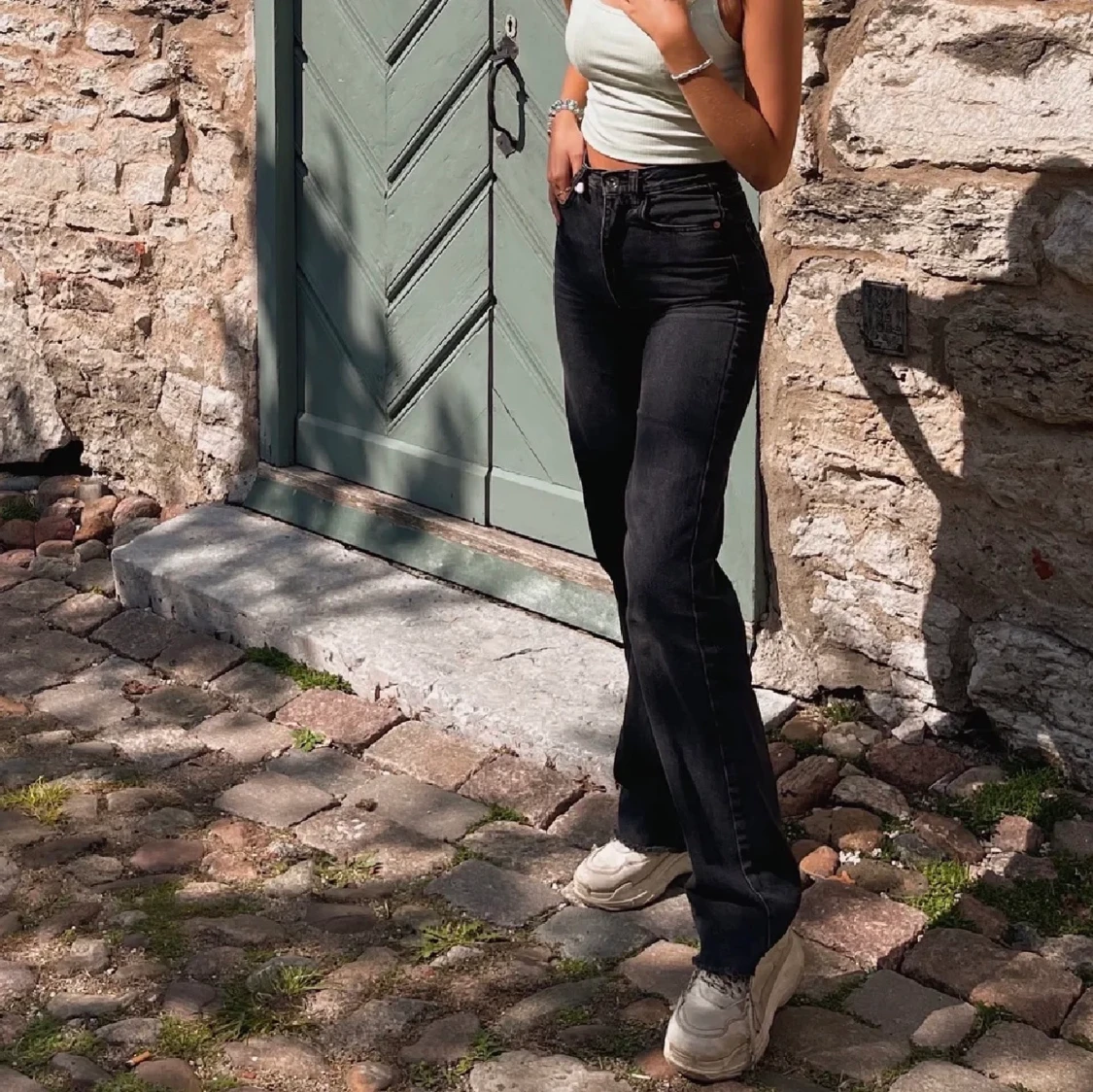 Svarta bootcut jeans